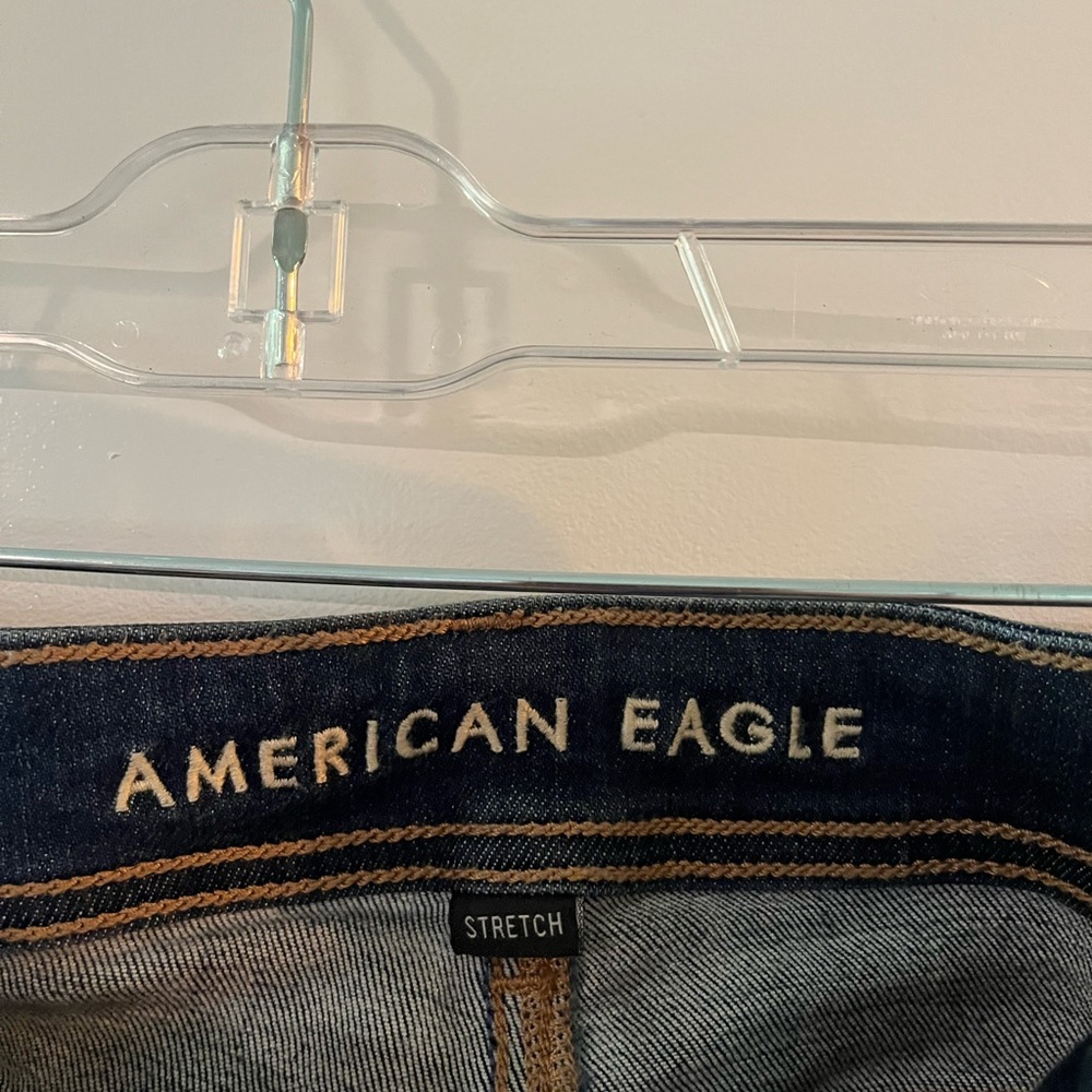 American Eagle Outfitters Dark Blue Flare Jeans - Picture 3 of 4